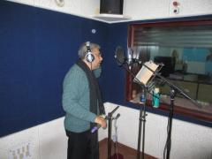Recording my Tagore songs at Jupiter Studio.