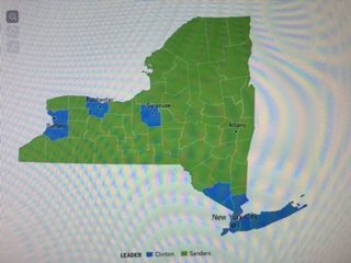 Bernie NY map