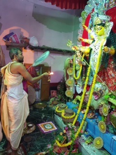 Bengal village Durga Puja